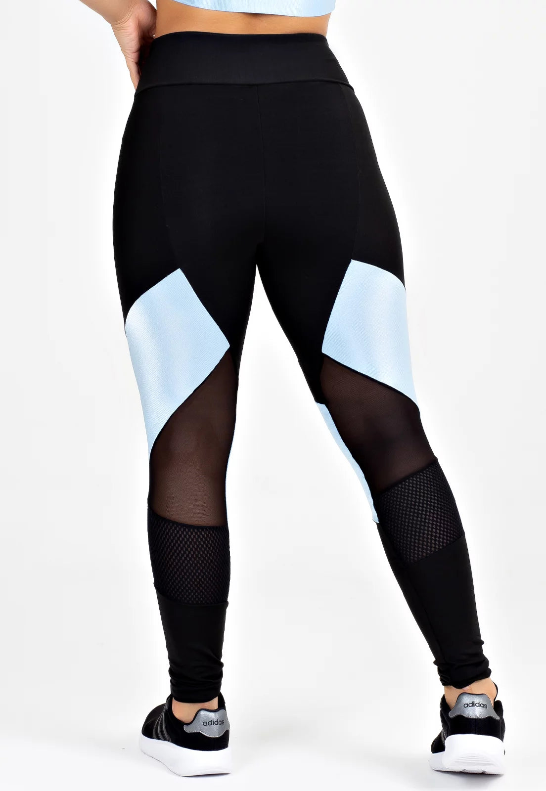 Calça Legging Preto e Azul