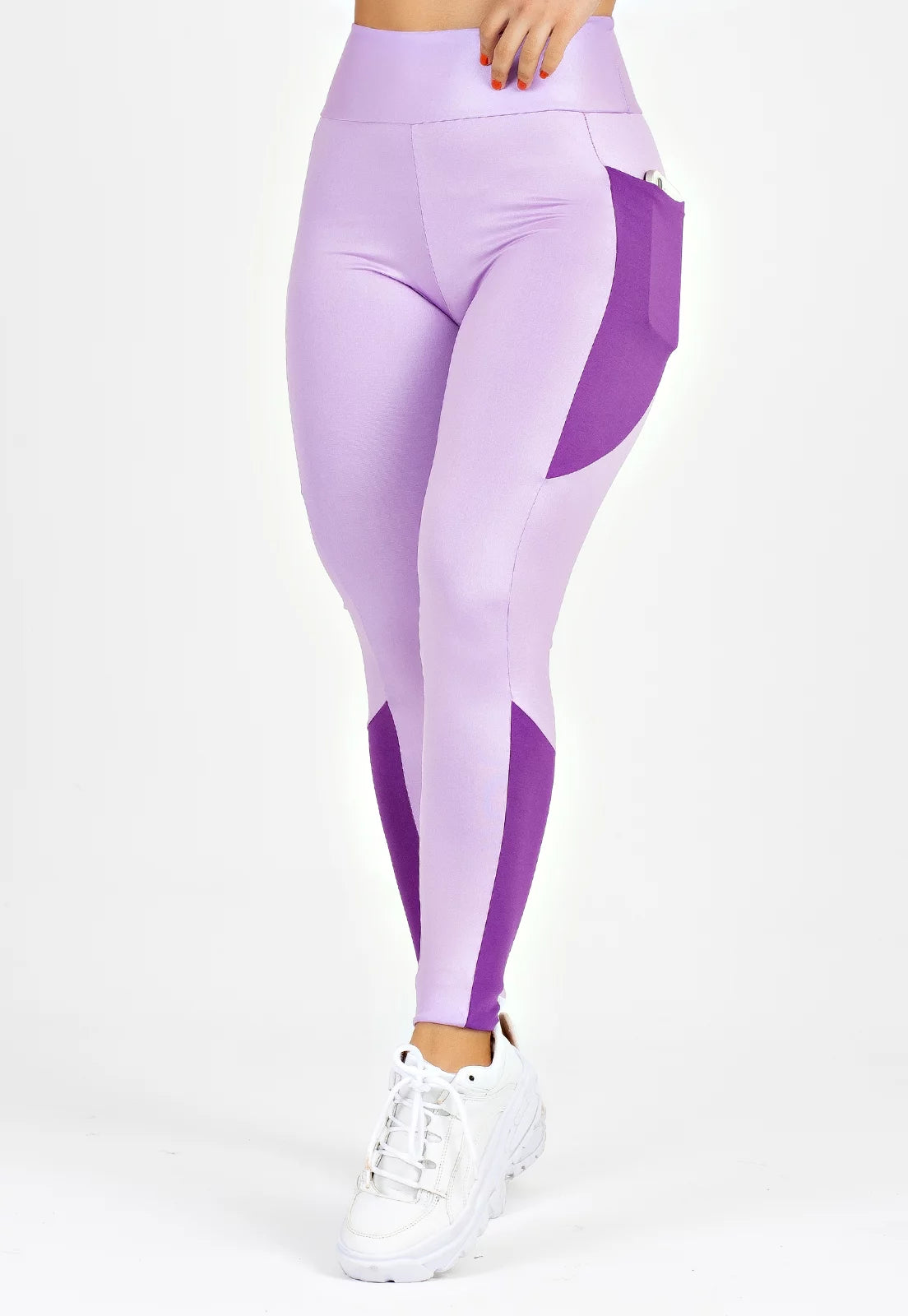 Calça Legging Lilás e Roxo
