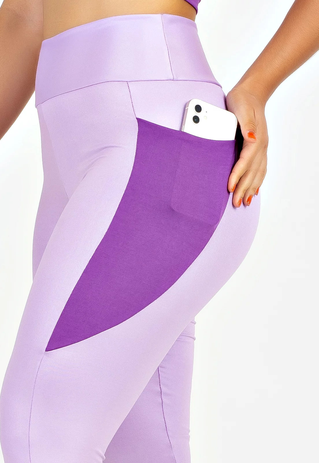 Calça Legging Lilás e Roxo