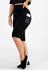 Bermuda com Bolso e Cropped Manga de Tela