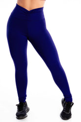 Calça Legging Lisa Azul França