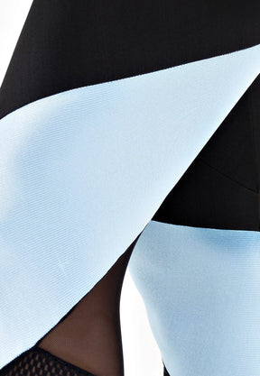 Calça Legging Preto e Azul