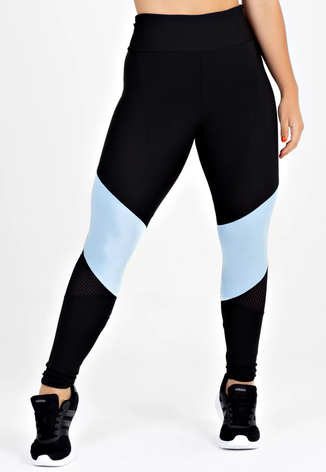 Calça Legging Preto e Azul