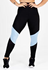 Calça Legging Preto e Azul
