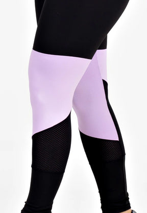 Calça Legging Preto e Lilás