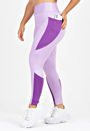 Calça Legging Lilás e Roxo
