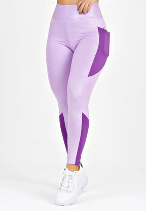 Calça Legging Lilás e Roxo