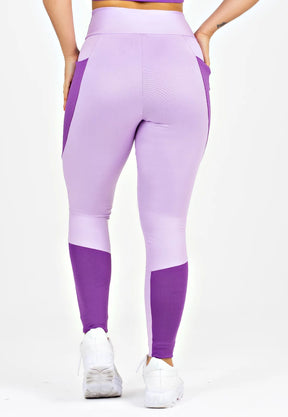 Calça Legging Lilás e Roxo
